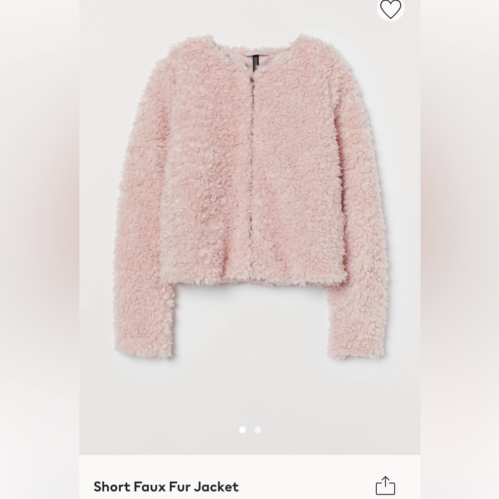Faux Fur Jacket in Pink